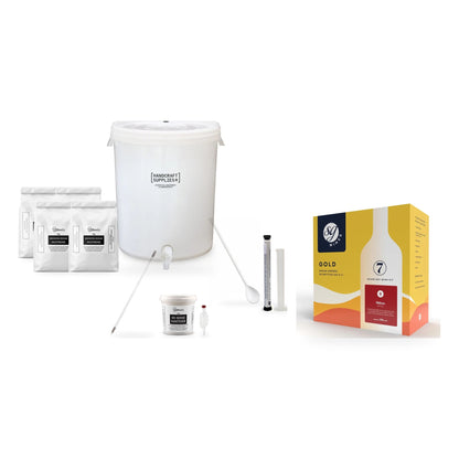 SG Wines Gold 30 Bottle Wine Making Starter Kit - Shiraz with brewing sugar