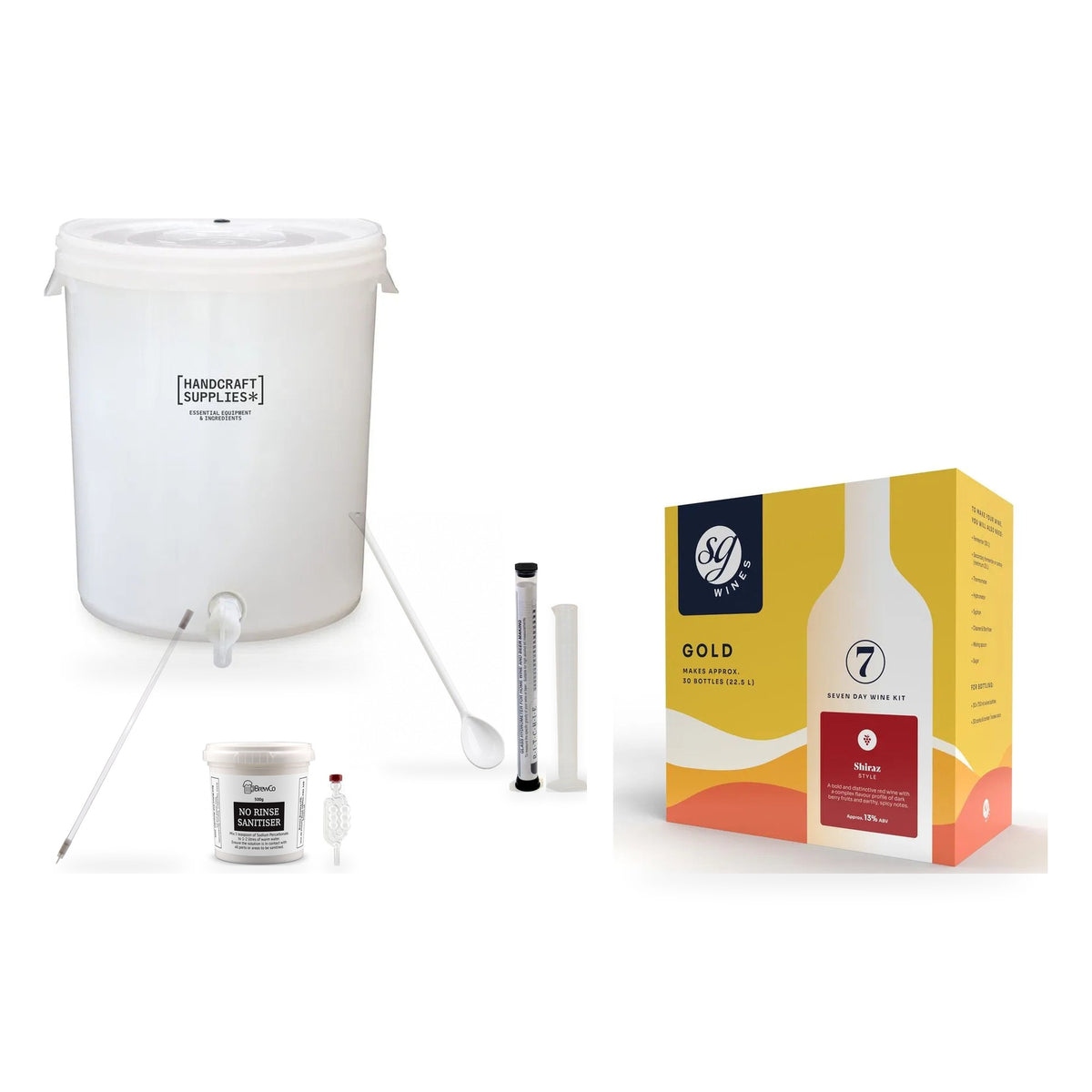 SG Wines Gold 30 Bottle Wine Making Starter Kit - Shiraz