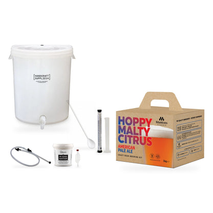 Muntons Flagship Beer Making Starter Kit with American Pale Ale - kit, fermenter and equipment