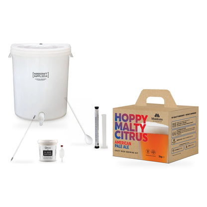 Muntons Flagship Beer Making Starter Kit with American Pale Ale - kit, fermenter and equipment
