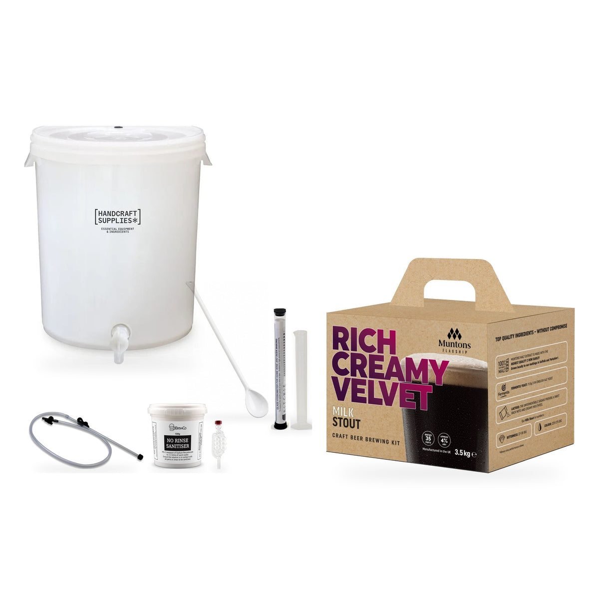 Muntons Flagship Beer Making Starter Kit - Milk Stout