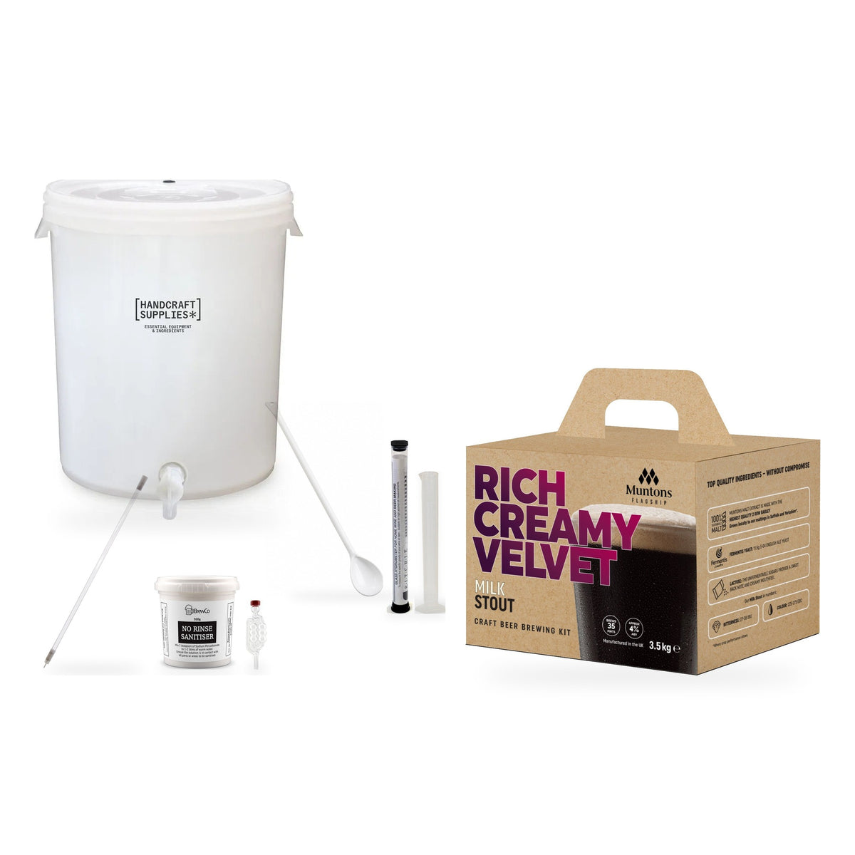 Muntons Flagship Beer Making Starter Kit - Milk Stout