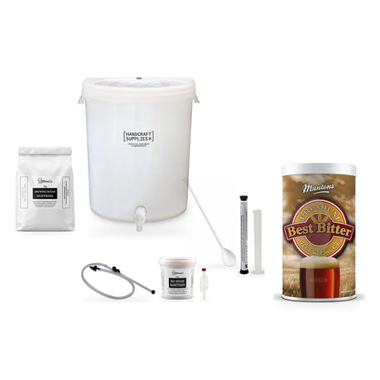 Muntons Premium Beer Making Starter Kit with Bitter - kit, fermenter and equipment