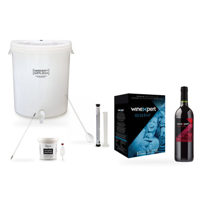 Winexpert Reserve Wine Making Starter Kit with Italian Montepulciano - kit, fermenter and equipment
