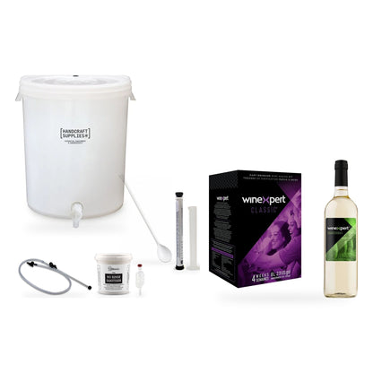 Winexpert Classic Wine Making Starter Kit with California Chardonnay - kit, fermenter and equipment
