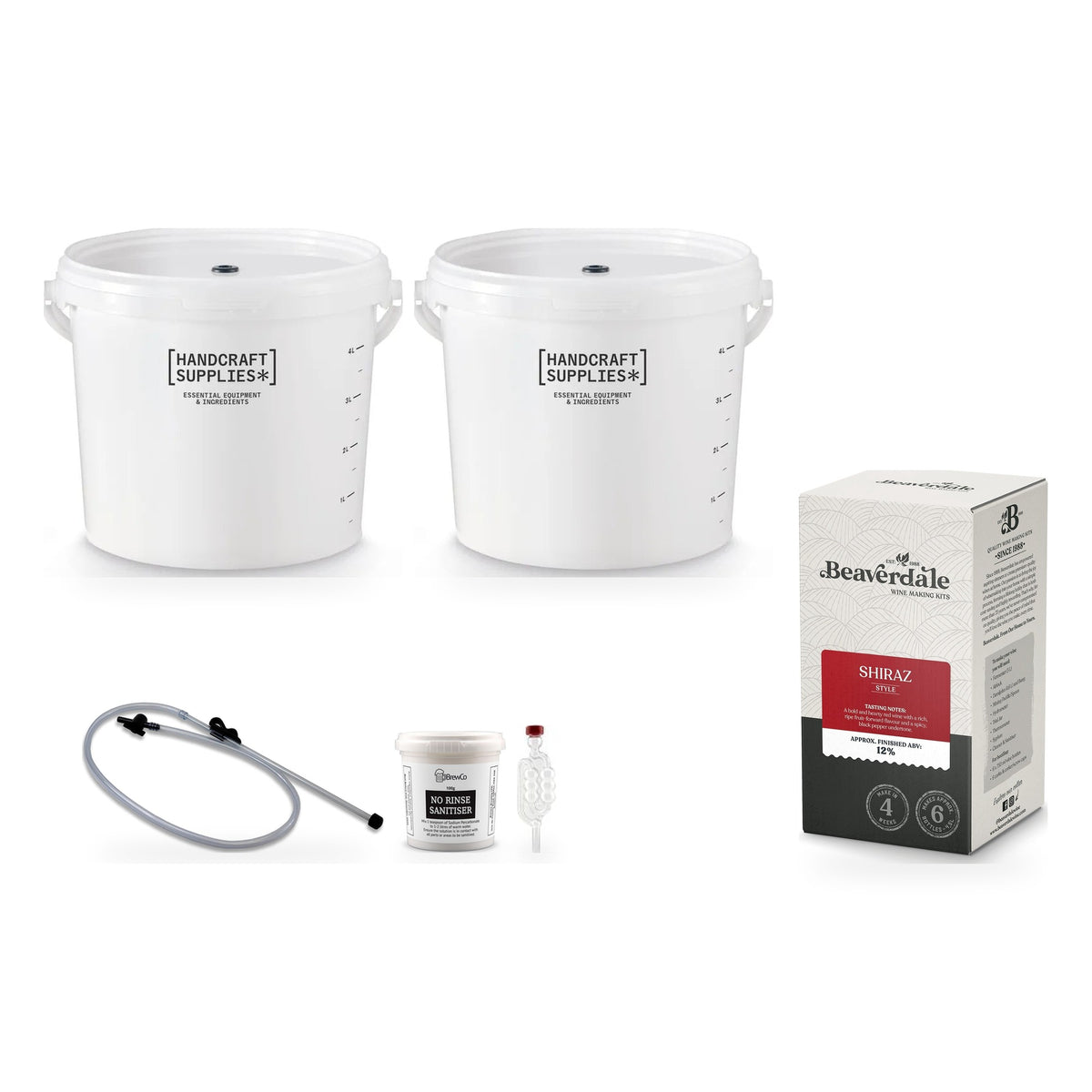 Beaverdale 6 Bottle Wine Making Starter Kit - Shiraz