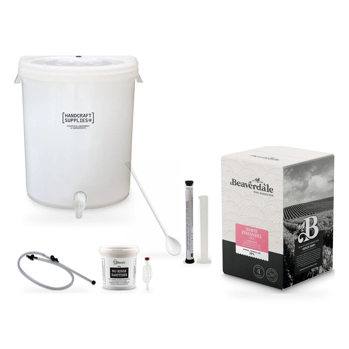 Beaverdale 30 Bottle Wine Making Starter Kit - White Zinfandel