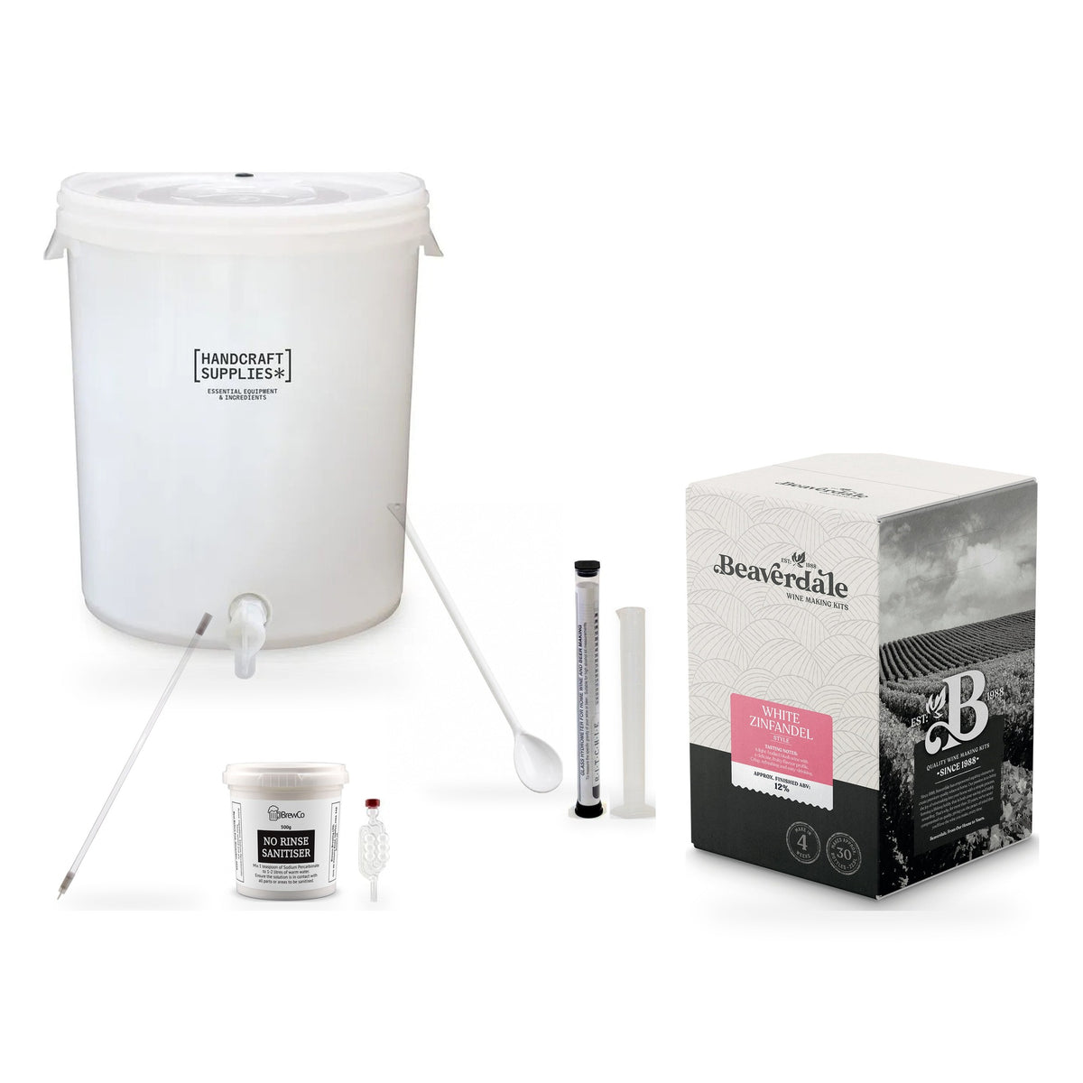 Beaverdale 30 Bottle Wine Making Starter Kit - White Zinfandel