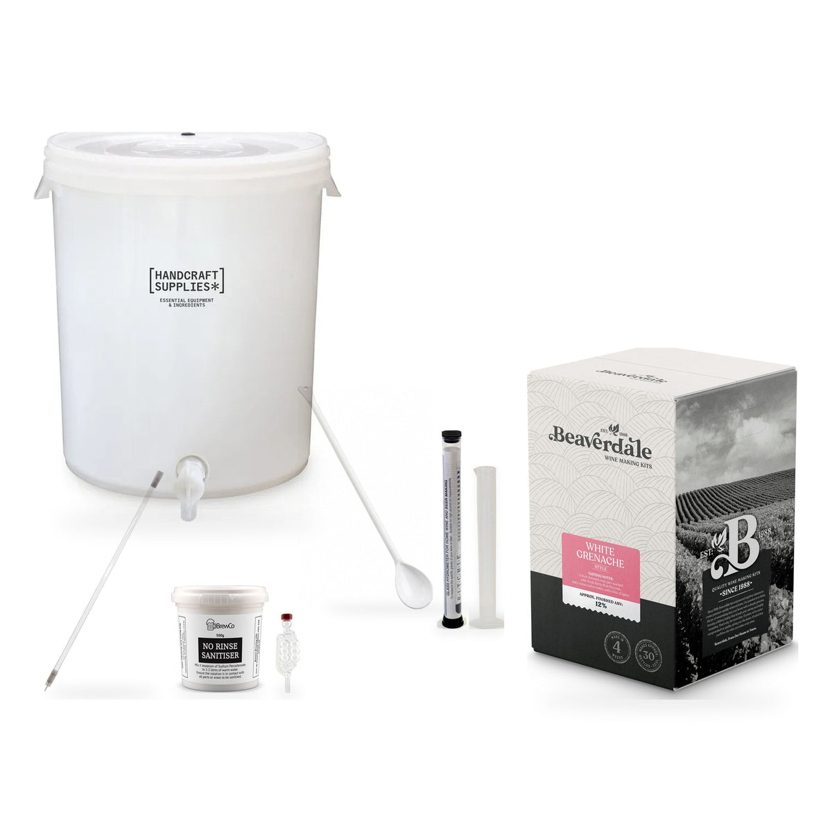 Beaverdale 30 Bottle Wine Making Starter Kit - White Grenache