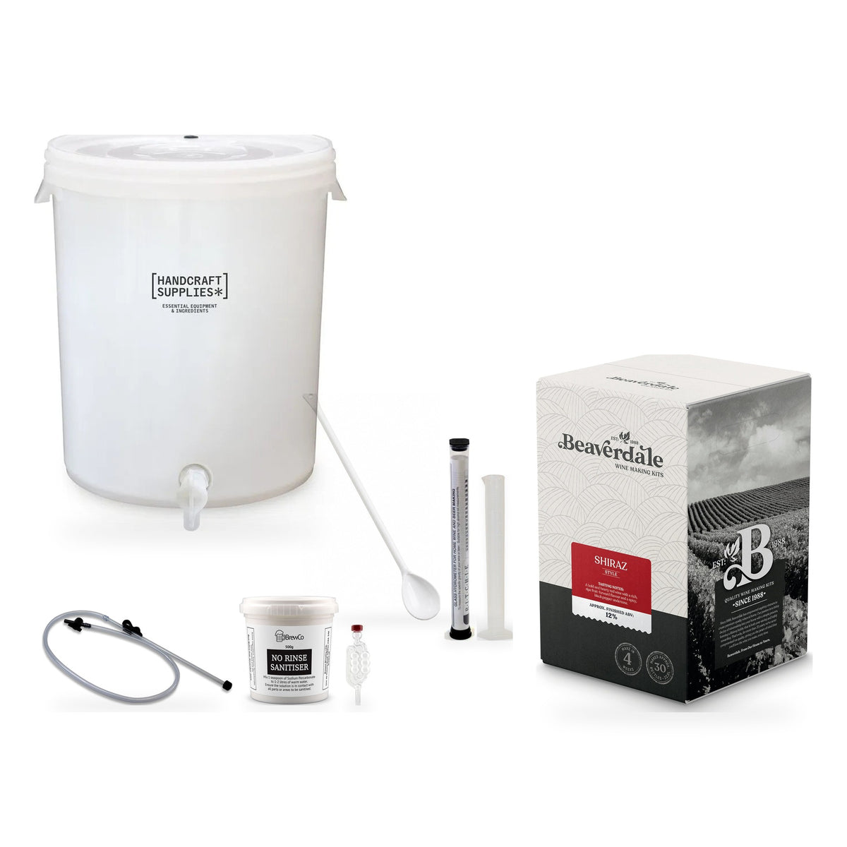 Beaverdale 30 Bottle Wine Making Starter Kit - Shiraz