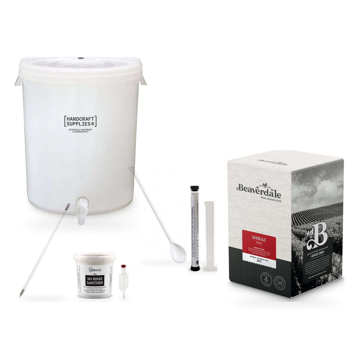 Beaverdale 30 Bottle Wine Making Starter Kit - Shiraz
