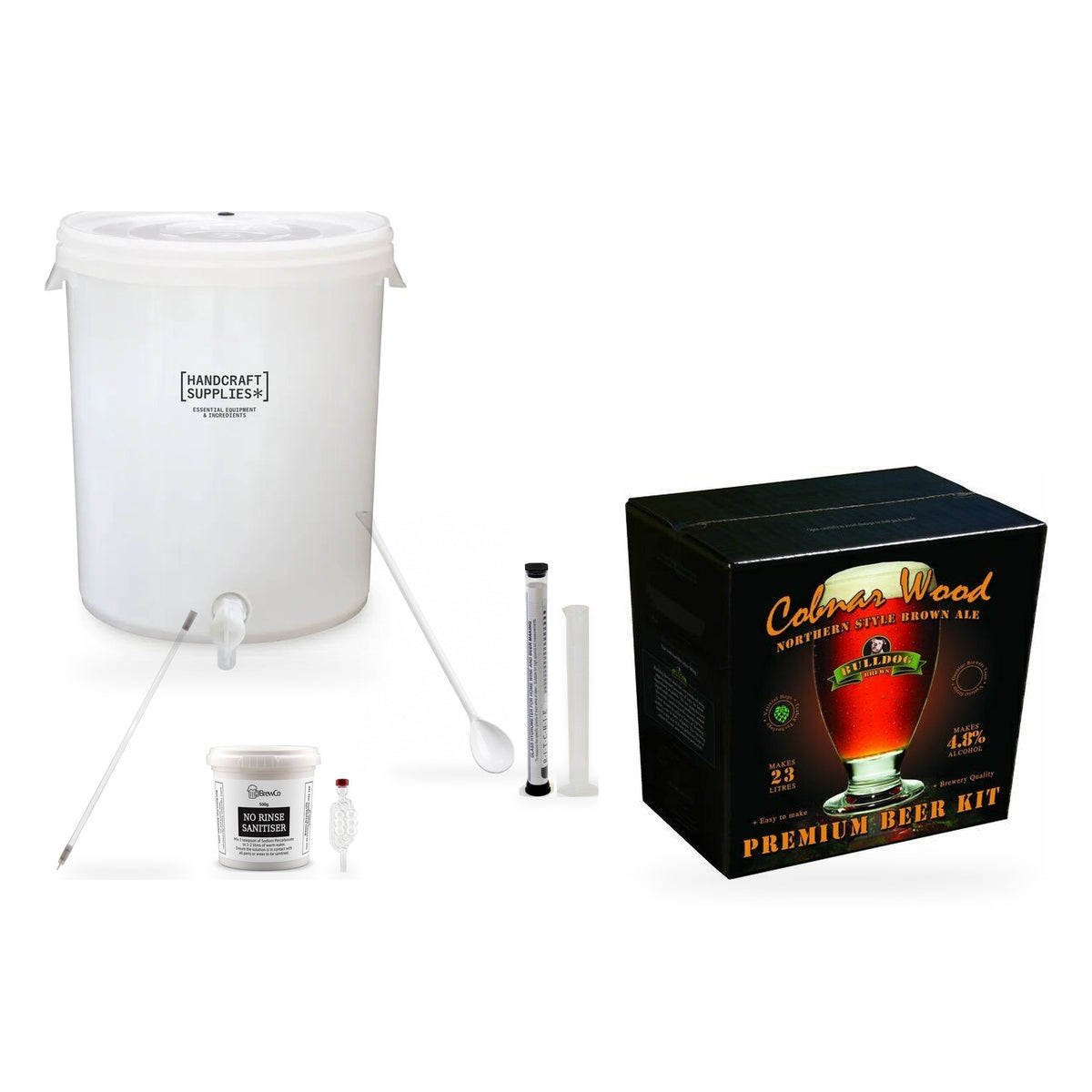 Bulldog Beer Making Starter Kit - Cobnar Wood Northern Brown