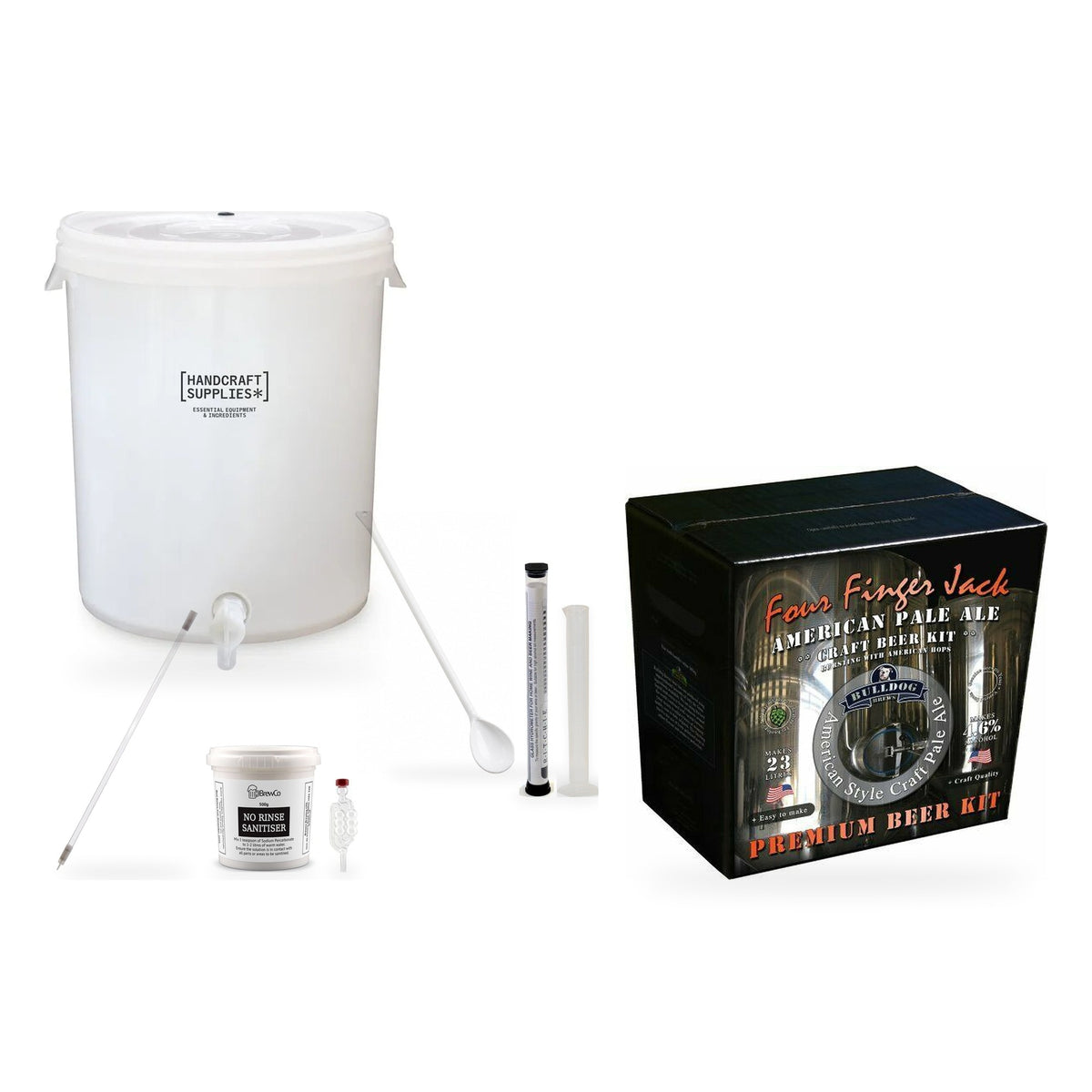 Bulldog Beer Making Starter Kit - Four Finger Jack American Pale Ale