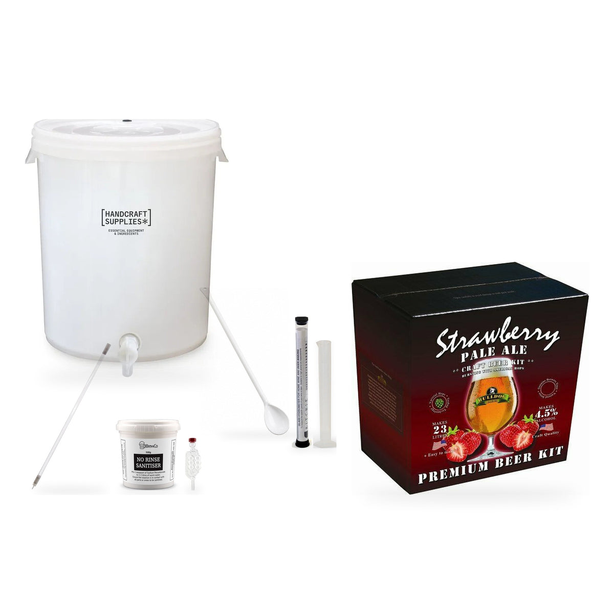 Bulldog Beer Making Starter Kit - Strawberry Pale Ale