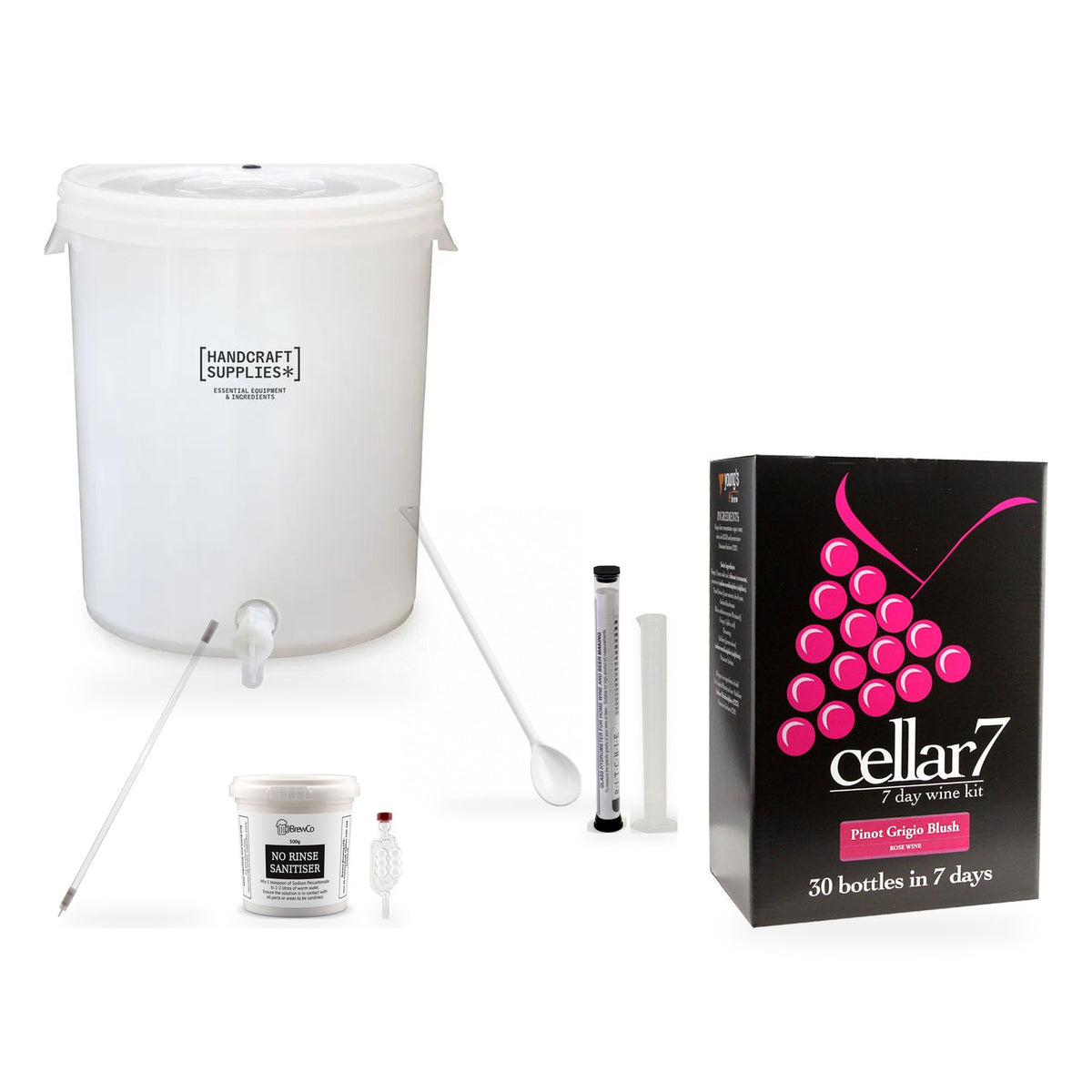 Cellar 7 Wine Making Starter Kit - Pinot Grigio Blush