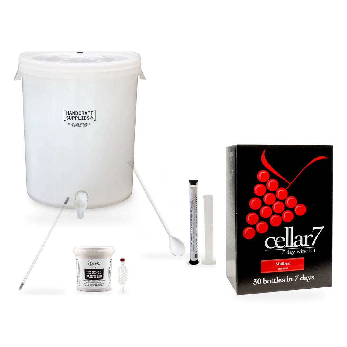 Cellar 7 Wine Making Starter Kit - Malbec