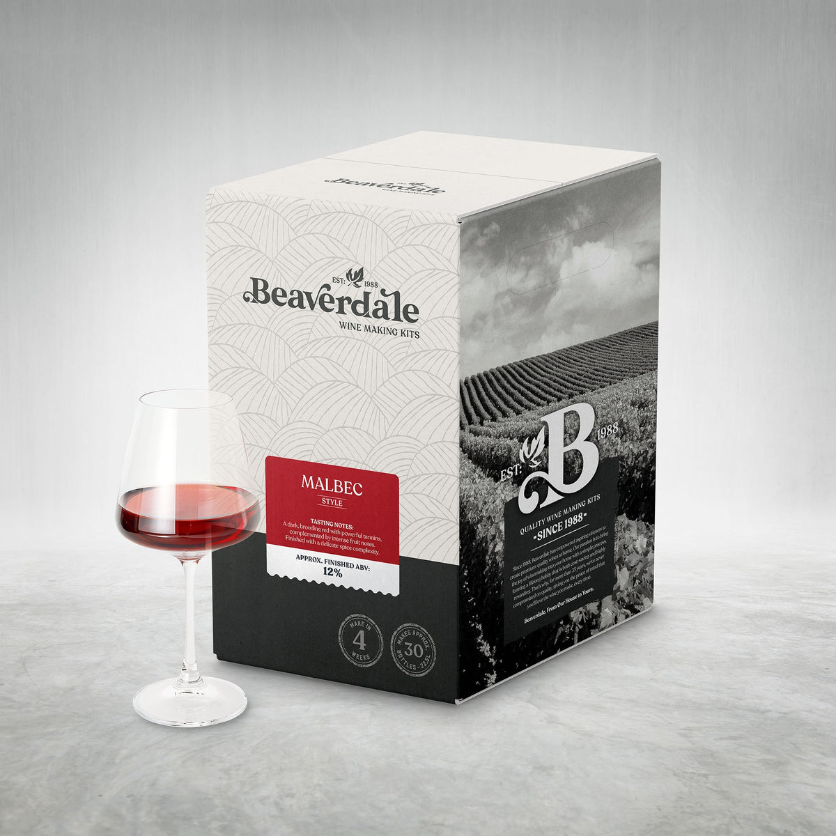 Beaverdale Malbec 30 Bottle Wine Kit – main product photo
