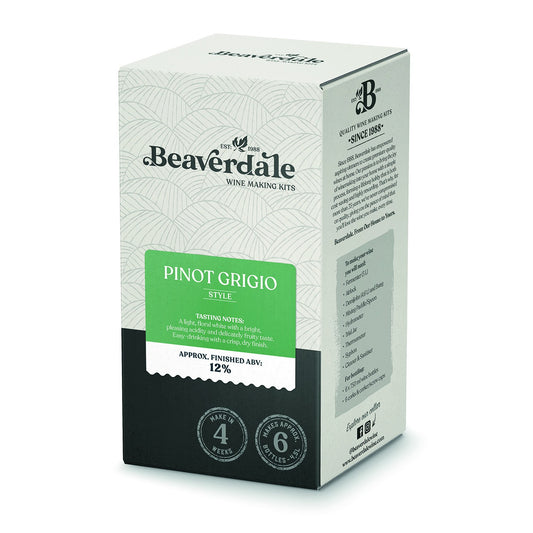 Beaverdale Pinot Grigio - 6 bottle Wine Kit – three-quarter view