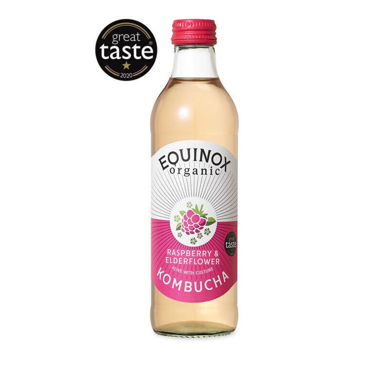 Raspberry & Elderflower Kombucha - 12 pack