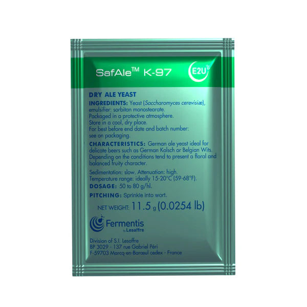 Safale K-97 Yeast - BBE 03/26