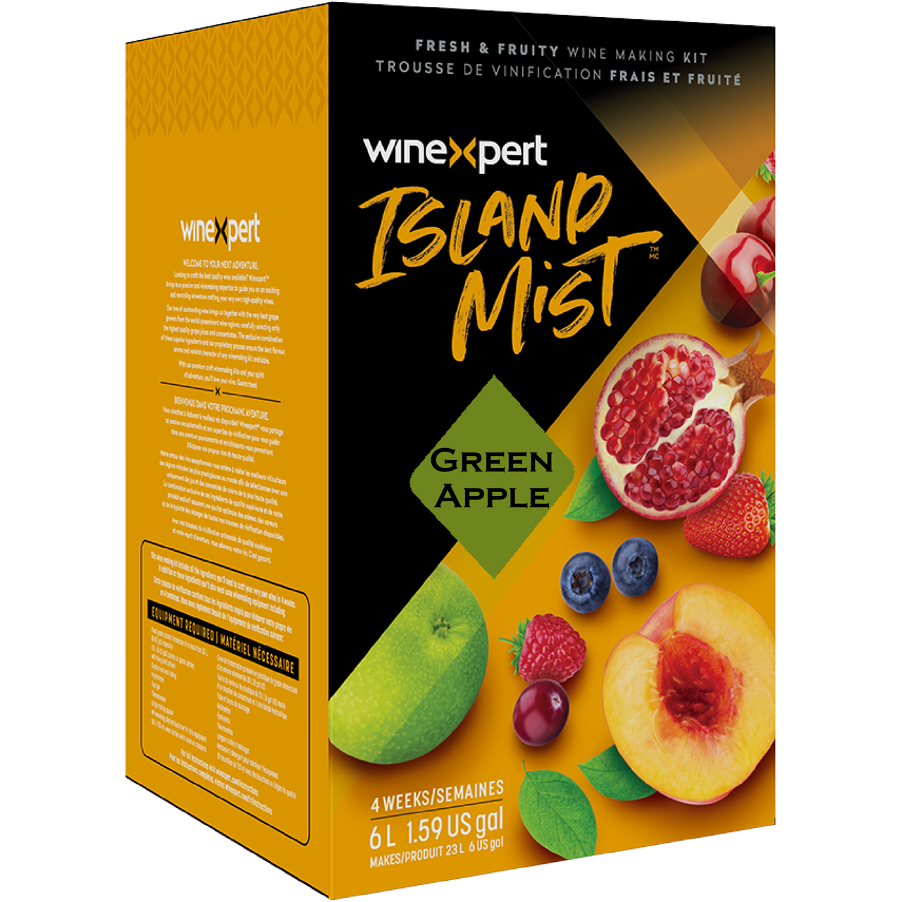 Island Mist Green Apple 6L wine kit box - makes 30 bottles of fruit wine
