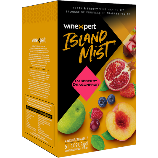 Island Mist Raspberry Dragon Fruit 6L wine kit box - makes 30 bottles of fruit wine