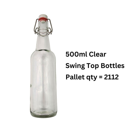 500ml Clear Swing Top Bottles Pallet