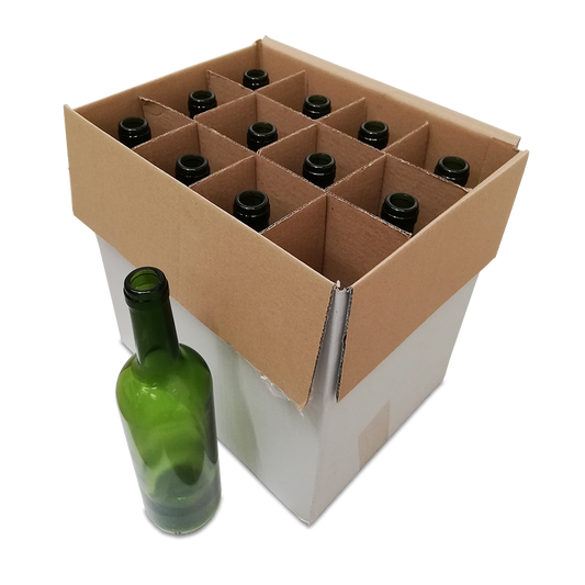 Green Wine Bottles 75cl Box of 12