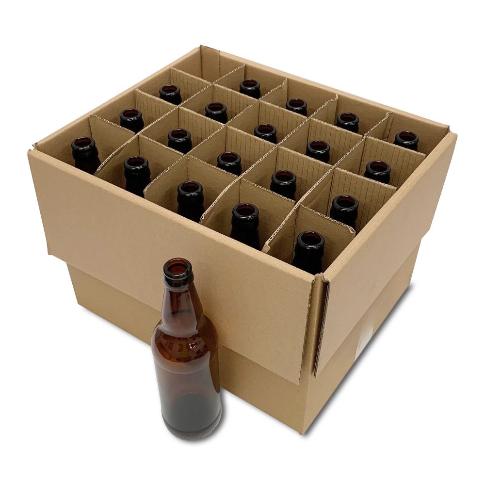 Handcraft Supplies 500ml Amber Crown Cap Bottles — Pack of 20 – main product photo