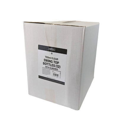750ml Swing Top Bottles - Clear (12 pack) – supplier photo