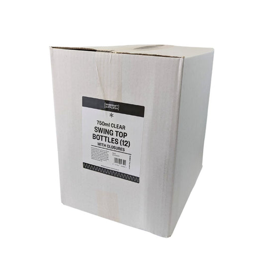750ml Swing Top Bottles - Clear (12 pack) – supplier photo