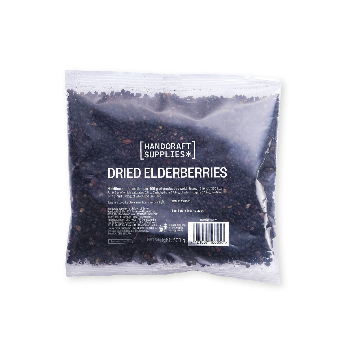 Handcraft Supplies Dried Elderberries 500g – main product photo