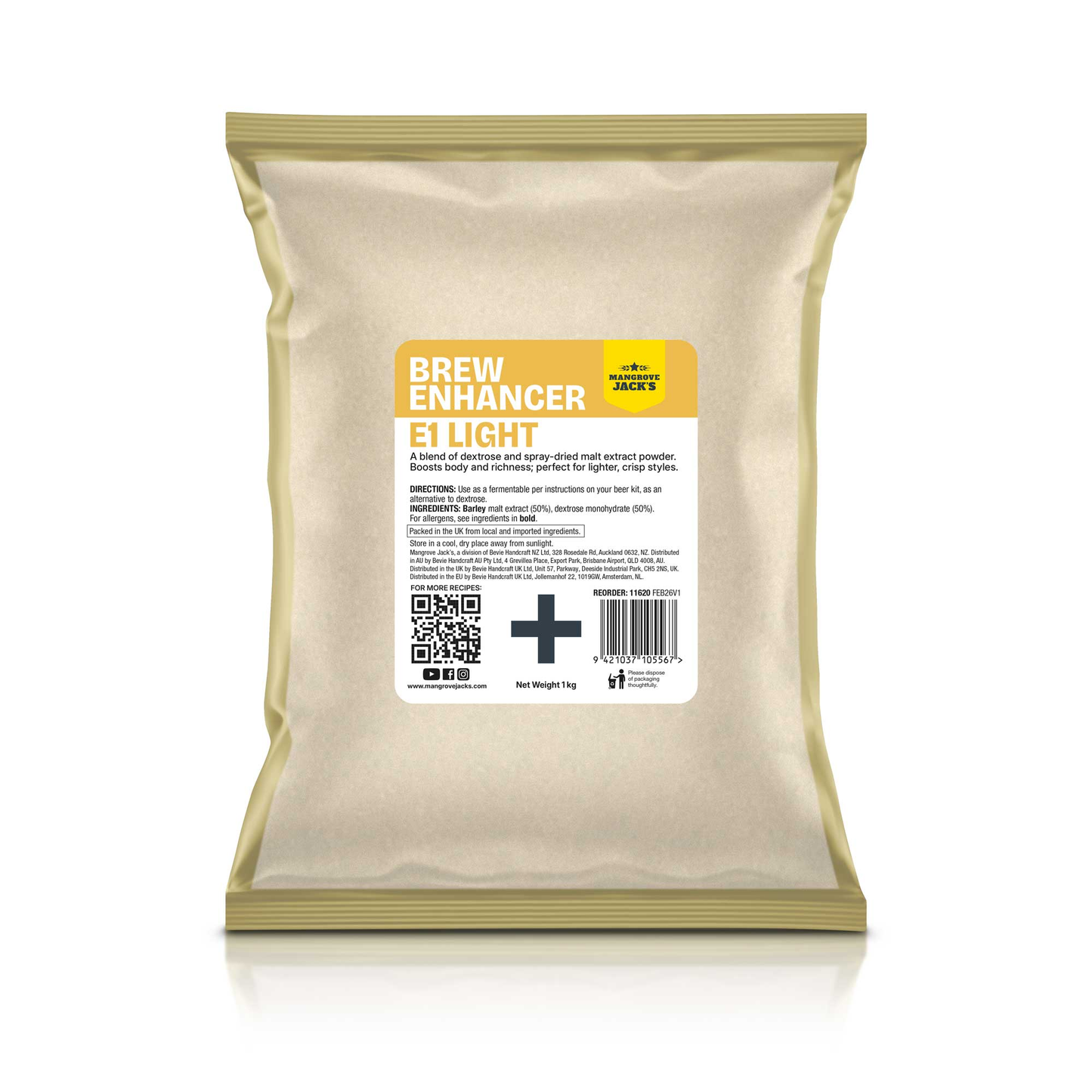 Mangrove Jack's E1 Light brew enhancer 1kg - Make Your Own home brew