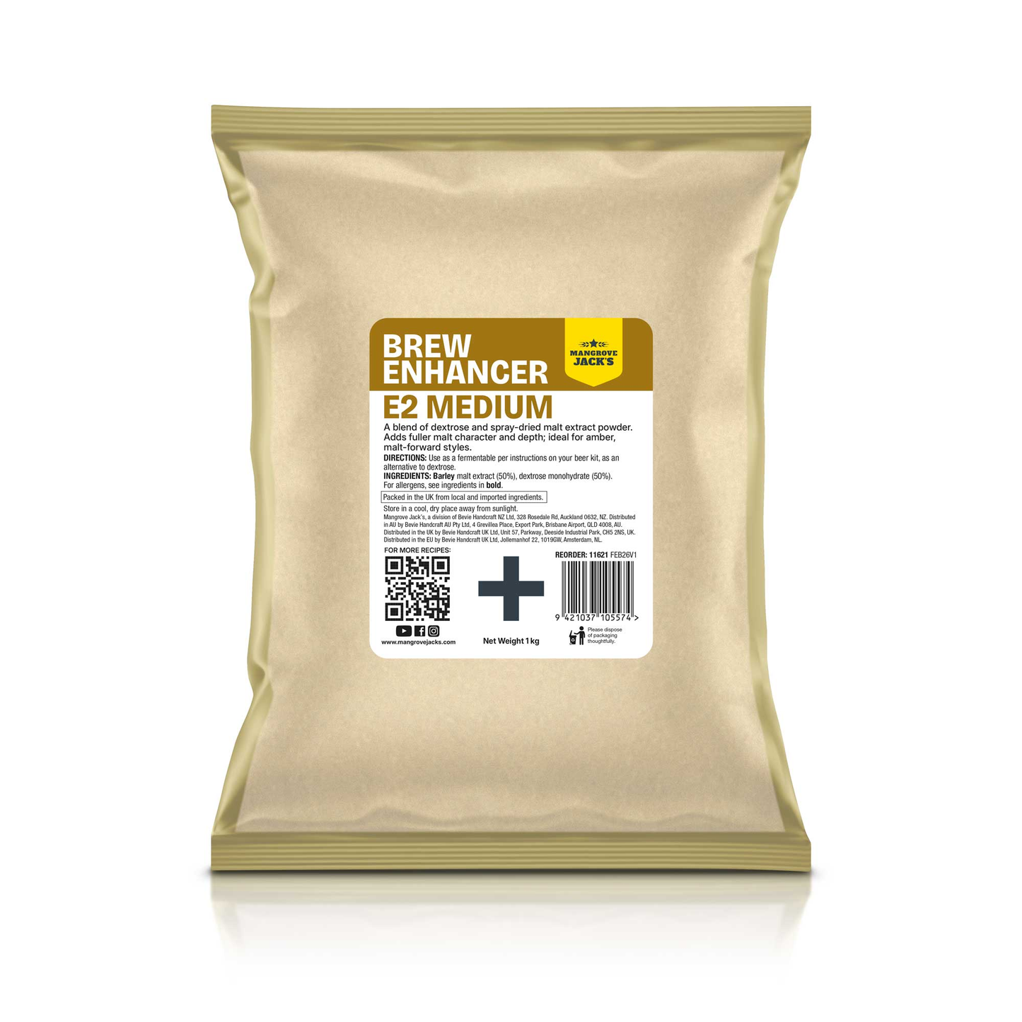 Mangrove Jack's E2 Medium brew enhancer 1kg - Make Your Own home brew
