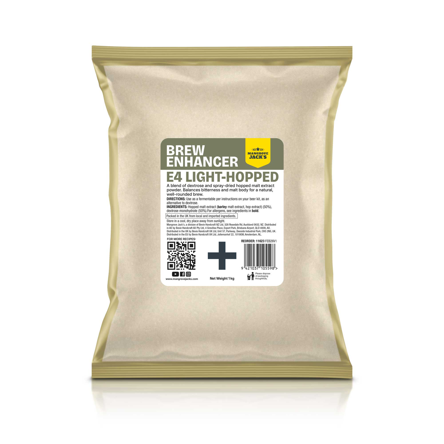 Mangrove Jack's E4 Light-Hopped brew enhancer 1kg - Make Your Own home brew