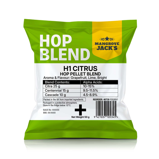Mangrove Jack's H1 Citrus hop pellet blend 50g - Make Your Own home brew
