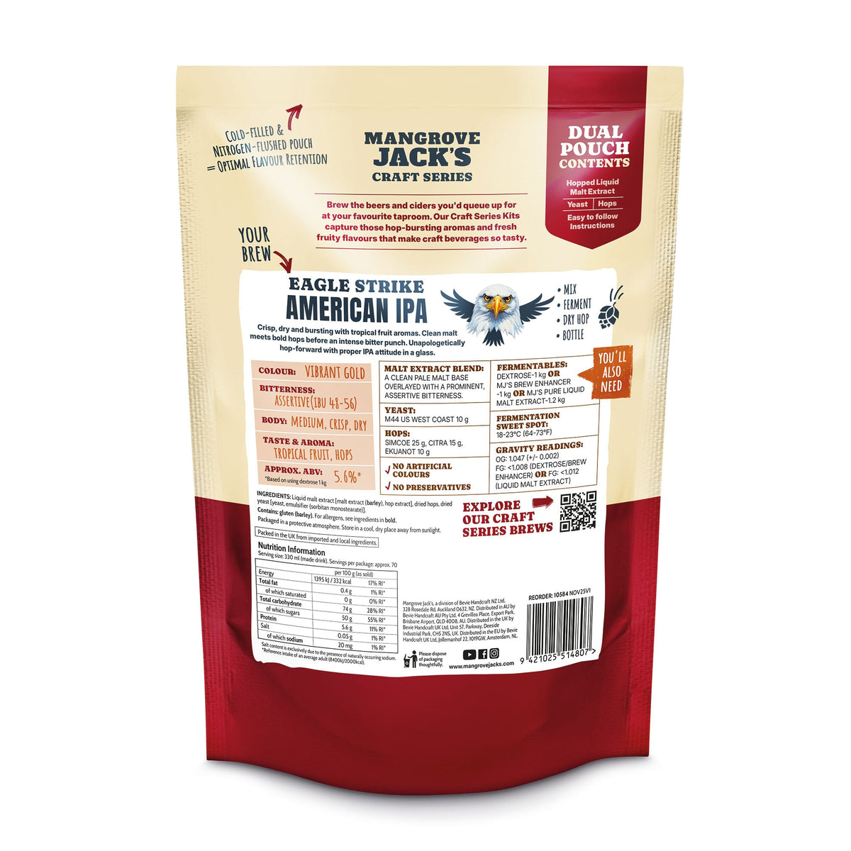 Mangrove Jacks Craft Series - American IPA + dry hops Home Brew Kit – supplier photo 2