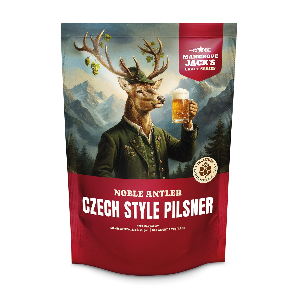 Mangrove Jack's Craft Series Czech Style Pilsner 2.2kg home brew beer kit pouch