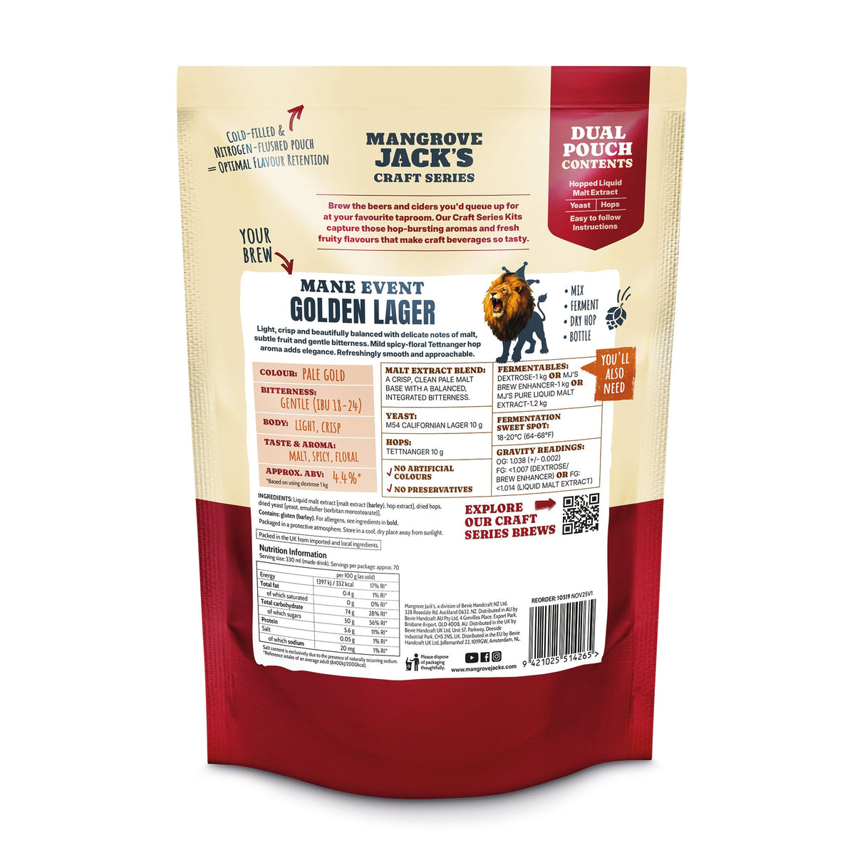 MJ Craft Series Golden Lager with Dry Hops – supplier photo 2