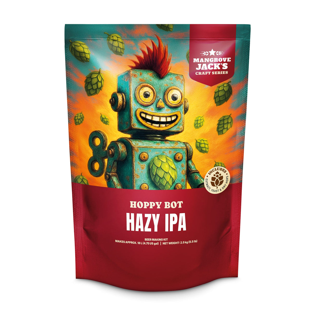 Mangrove Jack's Craft Series Hazy IPA 2.5kg home brew beer kit pouch