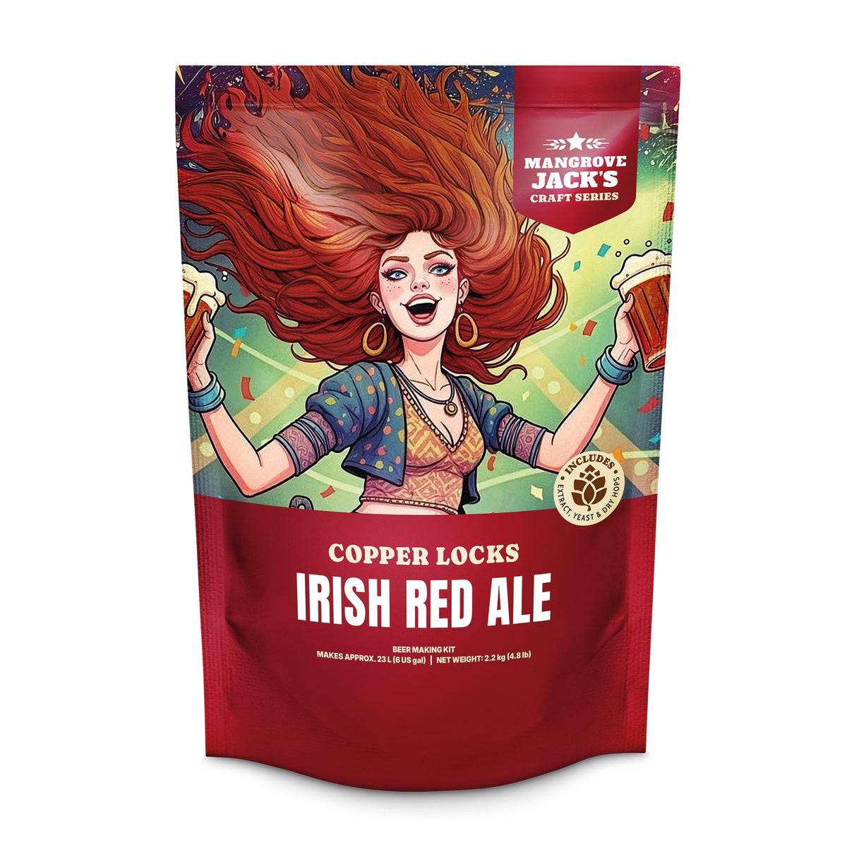Mangrove Jack's Craft Series Irish Red Ale 2.2kg home brew beer kit pouch