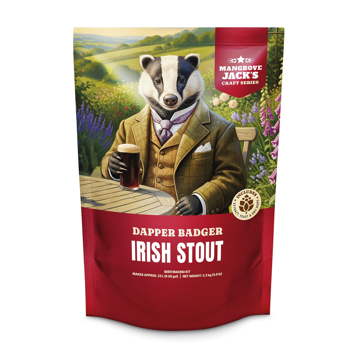 Mangrove Jack's Craft Series Irish Stout 2.2kg home brew beer kit pouch
