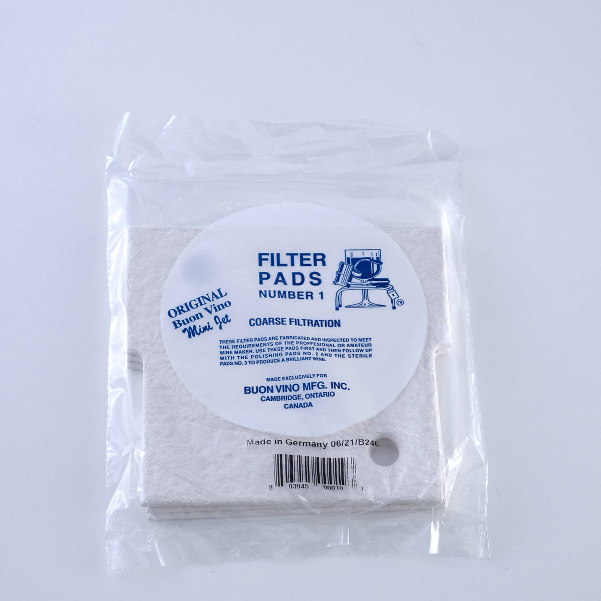 Buon Vino Mini Jet Coarse Filter Pads No1 - Pack Of 3 – supplier photo