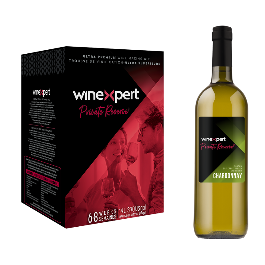 Winexpert Private Reserve California Sonoma Dry Creek Chardonnay wine kit