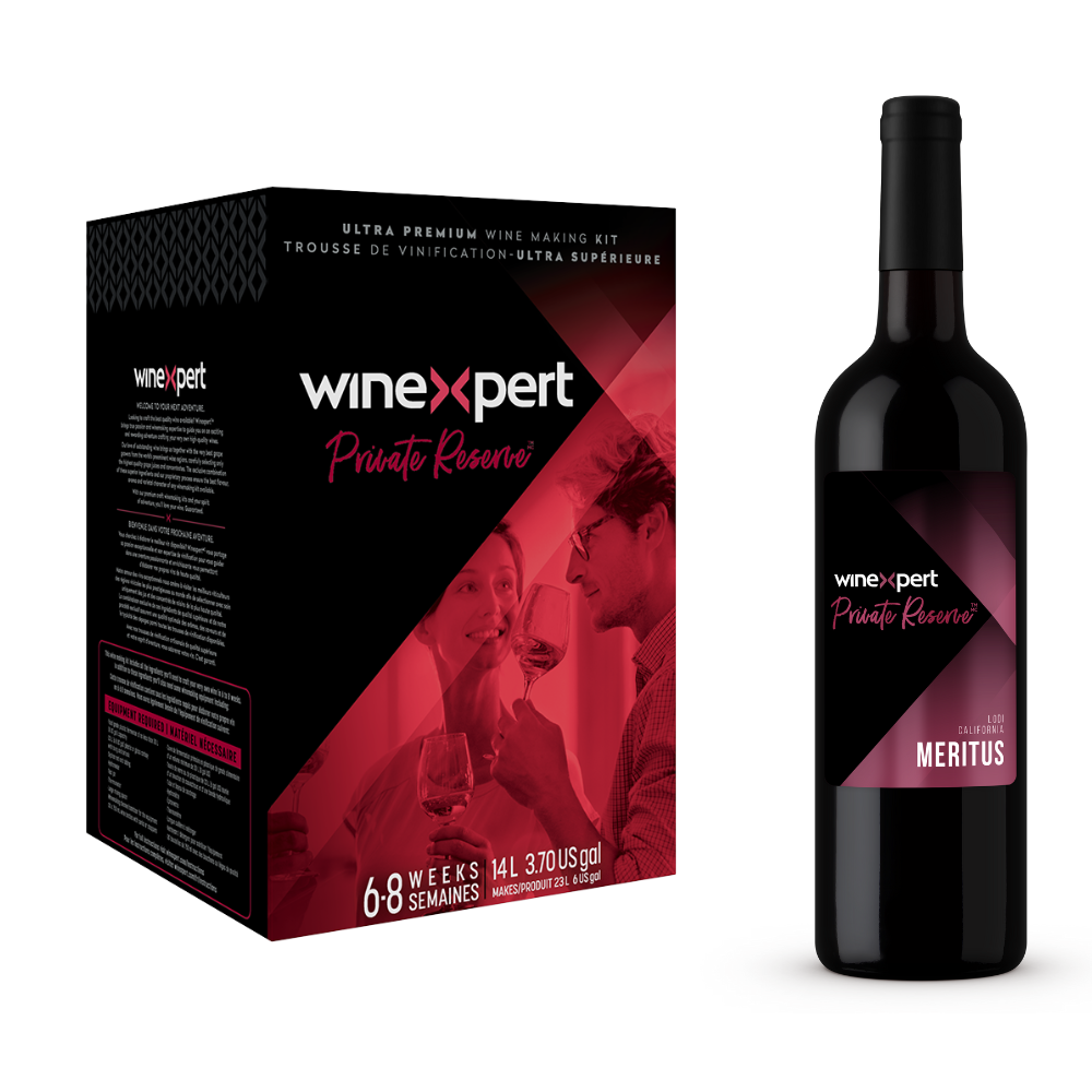 Winexpert Private Reserve California Lodi Meritus Bordeaux blend wine kit