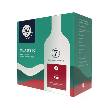 SG Wines Classic 30 Bottle Red Wine Kit – carton