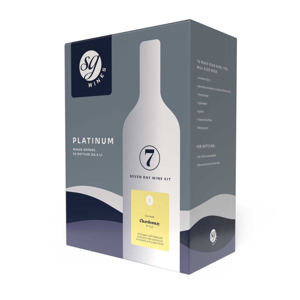 SG Wines Platinum Chardonnay Wine Kit – carton
