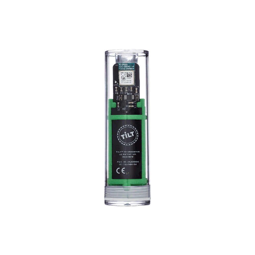 TILT Hydrometer Green — Bluetooth floating hydrometer and thermometer for home brewing
