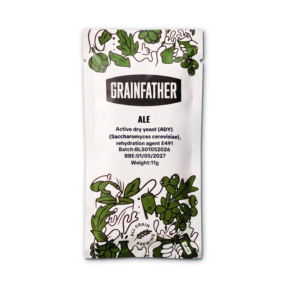 Grainfather Blackened Stout Grain Kit – yeast sachet