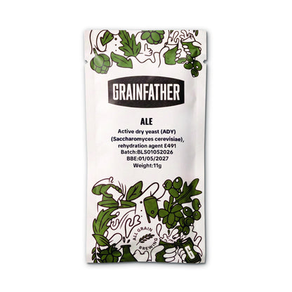 Grainfather Blackened Stout Grain Kit – yeast sachet